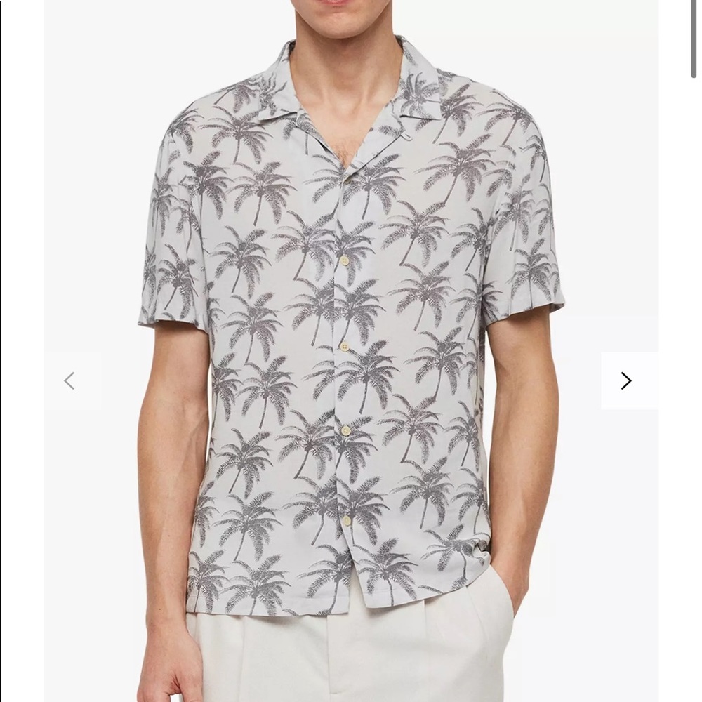 AllSaints SantaCruz Shirt, Off White/Black